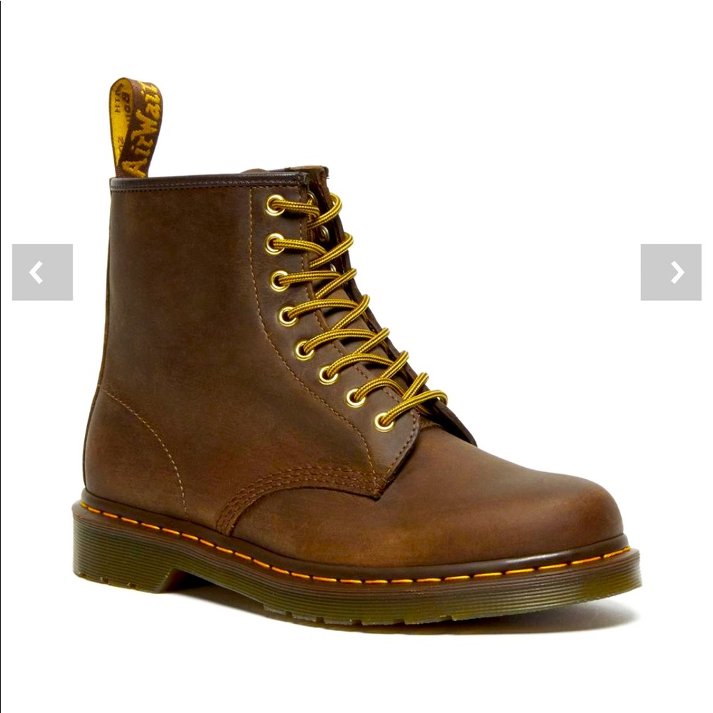 Dr Martens Crazy Horse 1460 Brown Leather Lace Up Boots 8 MENS (9 Women)